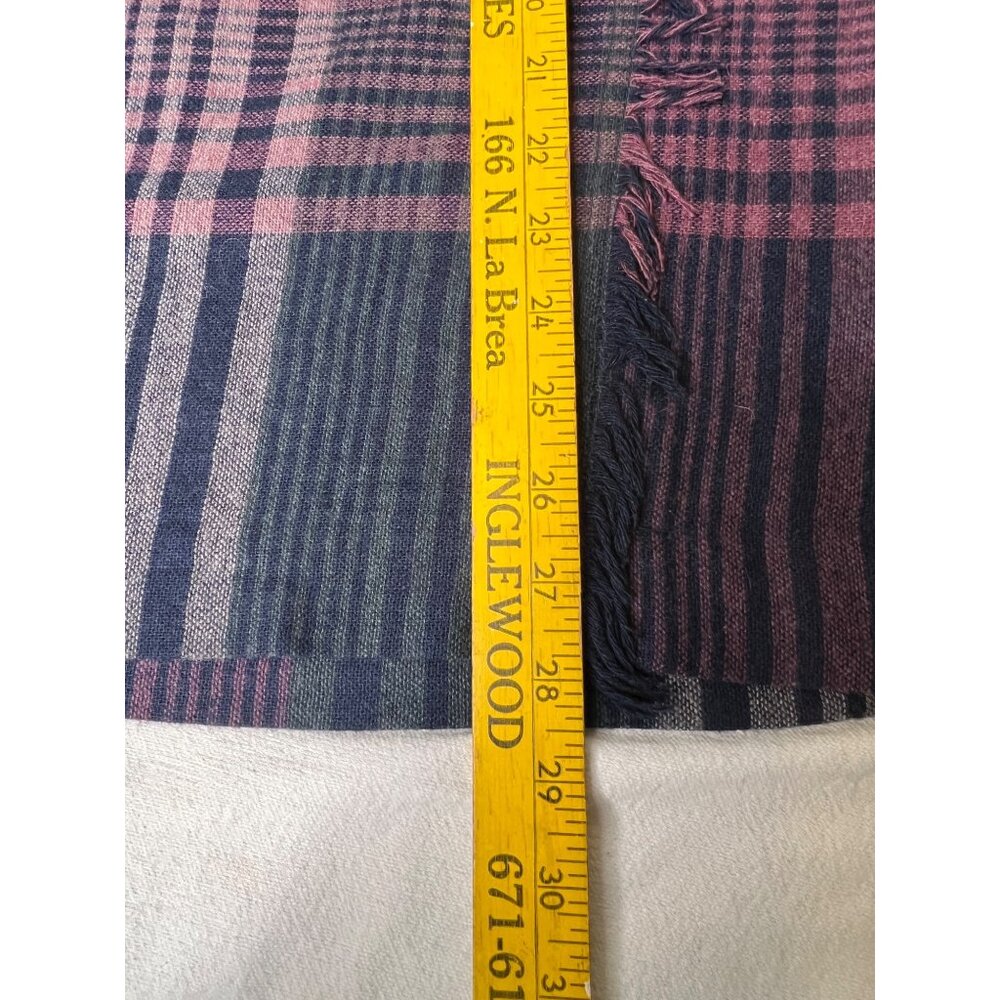 VTG Pan-Her Women 9/10 Plaid Wool Blend Skirt W/ Fringed Side Union USA Made - Picture 10 of 11